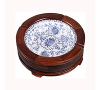 GPDNBIEU, Round Natural Wood Ashtray Handmade Cigarette Cigar Smoking Ash Restaurant Bar Home Office