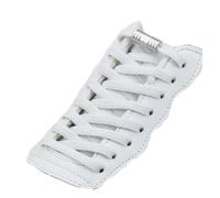 GPDNBIEU Shoelaces, Elastic Tieless Shoelaces Shoe Laces No Tie Shoelace For Sneakers Quick Lazy Metal Strings(White)