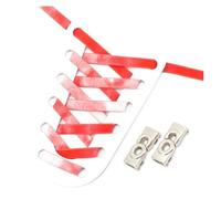 GPDNBIEU Shoelaces, Gradient Rainbow Shoelace Laces Metal Buckle Lock Shoelaces Without Ties Elastic Flat Sneakers(Red)