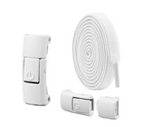 GPDNBIEU Shoelaces, Laces Press Lock Shoelaces Without Ties Elastic Sneaker Kids Adult Widened Flat Shoelace For Shoes(All White)