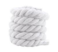 GPDNBIEU Shoelaces, Round Shoelace Cotton Weaving Bold Shoelaces For Sneakers Colorful 1CM Thicker Running Boots Shoe Laces(White,160cm)