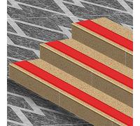 GPDNBIEU, Staircase Step Treads Non Slip Stair Outdoor Trim Edging For Indoor Stairs/Steps/Corners, Width 2.36in/6cm(Red,10m/393.7in)