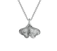 GPDNBIEU, Sterling Retro Necklace For Women S925 Sterling Silver Ginkgo Leaves Dainty Trendy Choker Delicate Necklace Chain Gift Jewelry For Her Girls Couples