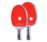 GPDNBIEU, Table Tennis Bats 2 Player Set,Comfortable Handle,Professional Ping Pong Paddle Racket for Family Activity,School and Sports Club / 6 Stars/C(C)