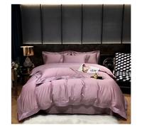 GPDNBIEU, White 1200TC Egyptian cotton Bedding Set Embroidery Duvet Cover Flat Sheet Pillowcase 4pcs(B,King size 4 pcs)