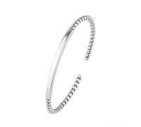 GPDNBIEU, Women Fashion Minimalist Cuff Bangle Friendship Bracelet Ladies Silver Jewellery Birthday Gifts For Sisters Friend Couples