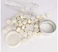 Gpeal 80pcs Milk White Sealing Wax Beads for Wax Seal Stamp Sealing Wax Wedding Invitation Christmas Cards Gift Packing Envelopes Letter Mail Parcel Wine Packages Embelishment Sealing Wax Beads