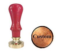 GPeal Cherry Wood Wax Seal Stamp, Custom Logo, Personalized Wedding Invitations Gift Idea, Macaron Handle