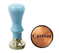 Gpeal Personalized Wax Seal Stamp,Custom Logo Wax Seal Stamp, Custom Your Design Wax Seal Stamp Wedding Invitations DIY Gift Idea Letter Card Package Envelope Parcel Sealing Stamp Sky Blue Handle