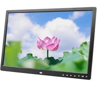 GPECTIFO 17 Inch Touch Button Digital Photo Frame HDMI High-definition 1080P Wall Mounted Display Stand Video Advertising Player(Schwarz)