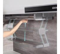 GPECTIFO 2 Tier Pull Down Shelf Liftable Pull Down Spice Rack Stainless Steel Telescopic Kitchen Dish Rack System(W26.8)