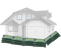 GPECTIFO 5-Pack Sandless Flood Bags - Reusable Water Absorbent Barrier For Garage Protection(25x120cm)