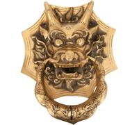 GPECTIFO Door Knocker For Front Door Copper Door Knock Classical Door Handle For Villa Courtyard Door Ring Knocker