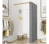 GPECTIFO Simple Portable Changing Room Mobile Rail Changing Room, Including Sunshade Curtain Pole And Hooks(F,120x120cm)