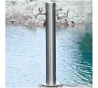 GPECTIFO Stainless Steel Outdoor Garden Water Faucet Column(With Style 1 Faucet,20.5X86Cm)