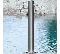 GPECTIFO Stainless Steel Outdoor Garden Water Faucet Column(With Style 2 Faucet,20.5X86Cm)
