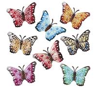 GPH™ Gift Set of 8 Decorative 3D Garden Butterfly Fence Hangers for Indoor/Outdoor Sheds Walls Fences