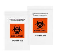 GPI - 6" X 9" 100 Pack, Biohazard Specimen Zip Bags, with Pouch, 2 Mil Thick, for Laboratory or Health Care Facility Samples.