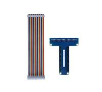 GPIO Breakout Expansion Board, 40Pin Ribbon Flat Cable, Durable T Type GPIO Expansion Adapter Board for Extending Input and Output Port Pi 1B 2B 3B