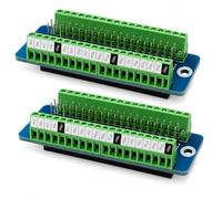 GPIO Terminal Block Breakout Board - 40-Pin Screw Terminal Expansion Compatible with Raspberry Pi 5/4B/3B+/3B/Zero for DIY, Prototyping & Electronics Projects, 2 PCS