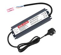 GPJYD 60W LED Driver 12V, IP67 Waterproof LED Power Supply AC 240V to DC 12V Transformer 5A, with UK Plug & Heat-shrink Connectors for Indoor and Outdoor LED Lights