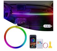 GPJYD Acrylic Car LED Interior Lights, 110cm 146 LEDs RGB Ambient Lighting Car Lights Interior with 16 Million Colors, APP & Remote Control Ca.r Accessories for Men, Women Gifts