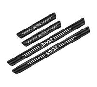 GPKFOLQM 4 Pcs Car Door Sill Scuff Plate, for Smart Fortwo Forfour 450 451 453 2000-2020 Car Door Sill Scuff Plate Kick Plates Car Paint Protection Exterior Decoration Accessories