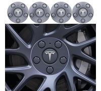 GPKFOLQM 4 pcs Wheel Centre Caps, for Tesla Model 3 Highland 2024 15cm Dust Rust Hub Centre Caps Car Wheel Rims Protectors Auto Decoration Accessories
