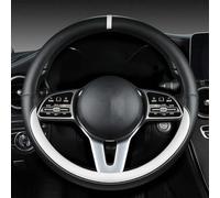 GPKFOLQM Car Steering Wheel Cover, for Audi A3 8P 8L 8V S3 RS3 Q3 S Linie 2014-2023 Non-Slip Breathable Car Steering Wheel Protective Cover Steering Wheel Protector,C-O