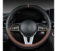 GPKFOLQM Car Steering Wheel Cover, for Audi A3 8P 8L 8V S3 RS3 Q3 S Linie 2014-2023 Non-Slip Breathable Car Steering Wheel Protective Cover Steering Wheel Protector,I-O