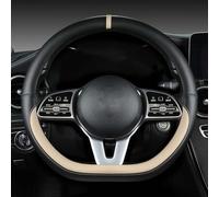GPKFOLQM Car Steering Wheel Cover, for Audi A3 8P 8L 8V S3 RS3 Q3 S Linie 2014-2023 Non-Slip Breathable Car Steering Wheel Protective Cover Steering Wheel Protector,E-D