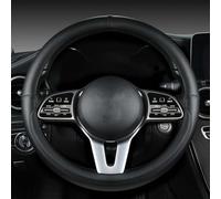 GPKFOLQM Car Steering Wheel Cover, for Audi A3 8P 8L 8V S3 RS3 Q3 S Linie 2014-2023 Non-Slip Breathable Car Steering Wheel Protective Cover Steering Wheel Protector,A-O