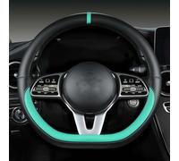 GPKFOLQM Car Steering Wheel Cover, for Audi A3 8P 8L 8V S3 RS3 Q3 S Linie 2014-2023 Non-Slip Breathable Car Steering Wheel Protective Cover Steering Wheel Protector,D-D
