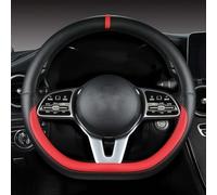 GPKFOLQM Car Steering Wheel Cover, for Audi A3 8P 8L 8V S3 RS3 Q3 S Linie 2014-2023 Non-Slip Breathable Car Steering Wheel Protective Cover Steering Wheel Protector,B-D