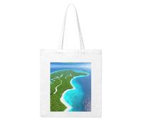 Gpkgsigt An island in the ocean Printing Woman Canvas Tote Bag Strong and durable for traveling, shopping, Daily One Size