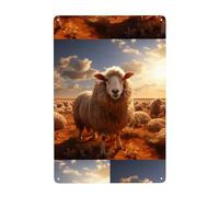 Gpkgsigt Australian sheep Printing Tin decorative painting 8x12in Made of tinplate, wear-resistant and durable