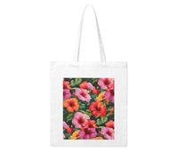 Gpkgsigt Beautiful hibiscus flowers Printing Woman Canvas Tote Bag Strong and durable for traveling, shopping, Daily One Size