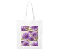 Gpkgsigt Beautiful purple flowers Printing Woman Canvas Tote Bag Strong and durable for traveling, shopping, Daily One Size