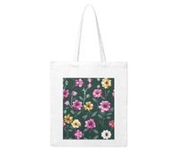 Gpkgsigt Beautiful purple flowers Printing Woman Canvas Tote Bag Strong and durable for traveling, shopping, Daily One Size