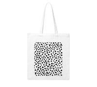 Gpkgsigt Black And White Polka Dot Printing Woman Canvas Tote Bag Strong and durable for traveling, shopping, Daily One Size