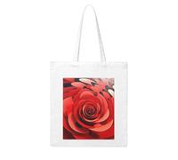 Gpkgsigt Cartoon Red Flower Vortex Spiral Printing Woman Canvas Tote Bag Strong and durable for traveling, shopping, Daily One Size