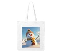 Gpkgsigt cartoon Winter snowman Printing Woman Canvas Tote Bag Strong and durable for traveling, shopping, Daily One Size