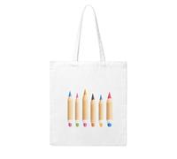 Gpkgsigt Colored pencils to draw the world Printing Woman Canvas Tote Bag Strong and durable for traveling, shopping, Daily One Size