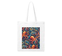 Gpkgsigt Colorful Octopus Printing Woman Canvas Tote Bag Strong and durable for traveling, shopping, Daily One Size
