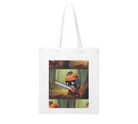 Gpkgsigt Cute Crying Chainsaw Printing Woman Canvas Tote Bag Strong and durable for traveling, shopping, Daily One Size