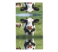 Gpkgsigt Cute Little Cow Printing Towel Towels 27.5x16in Skin-Friendly Absorbent Fluffy and Soft for Bathroom, Beach, Outdoors