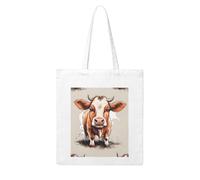 Gpkgsigt Cute little cow Printing Woman Canvas Tote Bag Strong and durable for traveling, shopping, Daily One Size