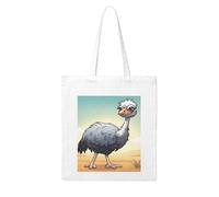 Gpkgsigt Cute Ostrich Printing Woman Canvas Tote Bag Strong and durable for traveling, shopping, Daily One Size