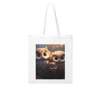 Gpkgsigt Cute Owls Printing Woman Canvas Tote Bag Strong and durable for traveling, shopping, Daily One Size