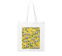 Gpkgsigt Cute sloths on yellow lemons Printing Woman Canvas Tote Bag Strong and durable for traveling, shopping, Daily One Size
